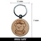 Mailman Postman Bear with Letter Cute Engraved Wood Round Keychain Tag Charm